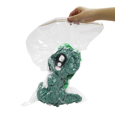 Transparent zip compression lock Vacuum Storage Bag for Toys